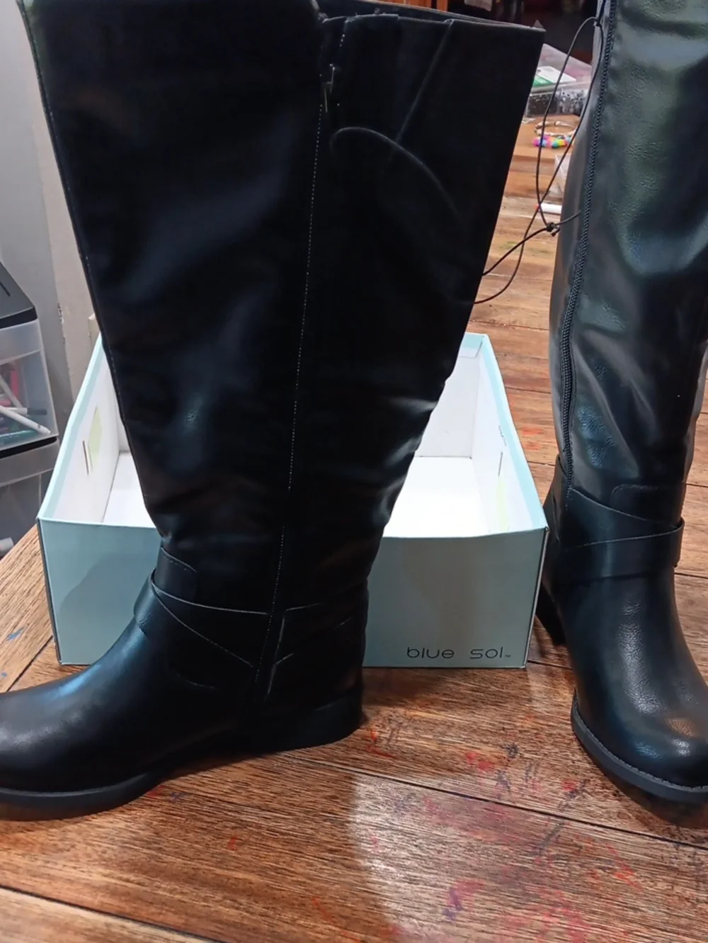 Blue Sol Black Women's Knee-High Riding Boots
